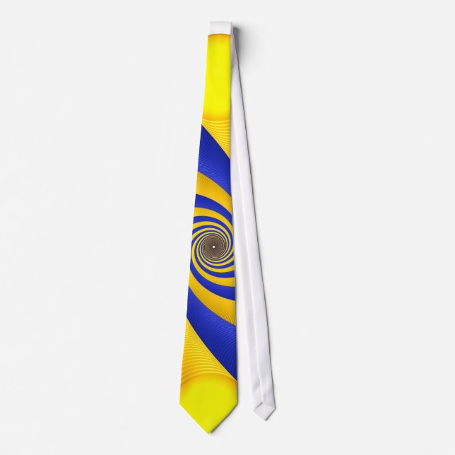 Blue and Light Orange on White Tie (Front)