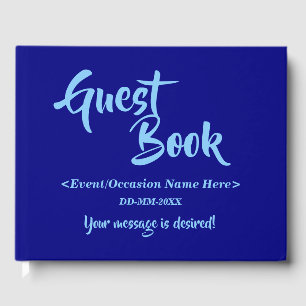 Blue and Light Sky Blue Generic Event Guest Book