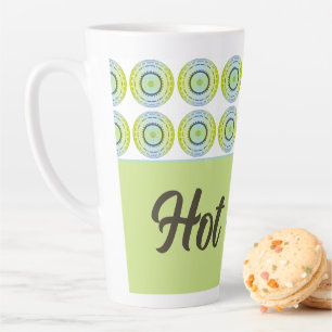 Blue and Lime Green Latte Mug