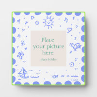 Blue and lime sunny 'frame'