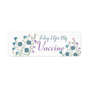 Blue and mauve floral information