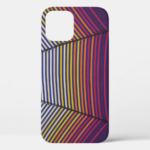 Blue and multicolored umbrella iPhone 12 case