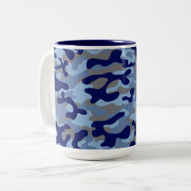 Blue And Navy Camouflage Pattern