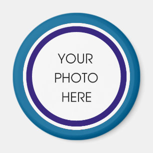 Blue and Navy Photo Frame Magnet