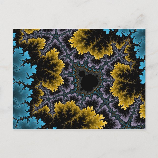 Blue and Orange Coral Postcard (Front)