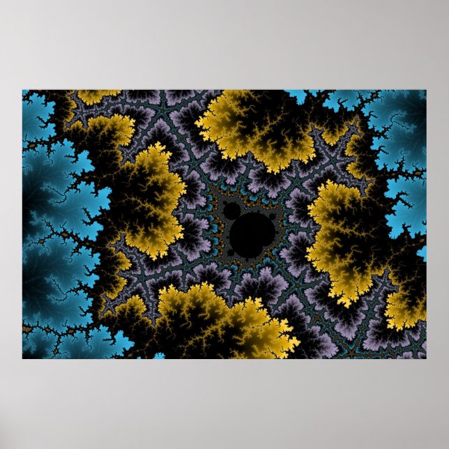 Blue and Orange Coral Poster (Front)