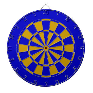 Blue and orange dartboard