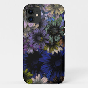 Blue and orange floral iPhone 11 case