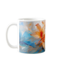 Blue and orange flower Mug