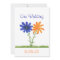 Blue and Orange Flowers,  Our Wedding Invitations