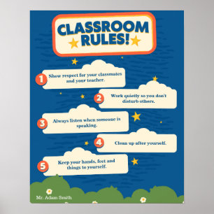 Blue and Orange Funny 16x20in Customisable Poster