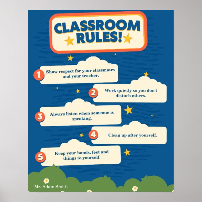 Blue and Orange Funny 16x20in Customisable Poster (Front)