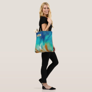 Blue and Orange Modern Artistic Personalised  Tote Bag