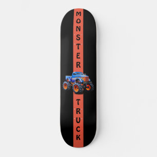Blue and Orange Monster Truck 8 1/8” Skateboard