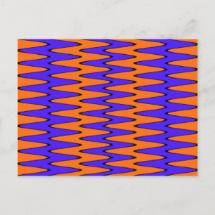 Blue and Orange Optical Illusion Postcard