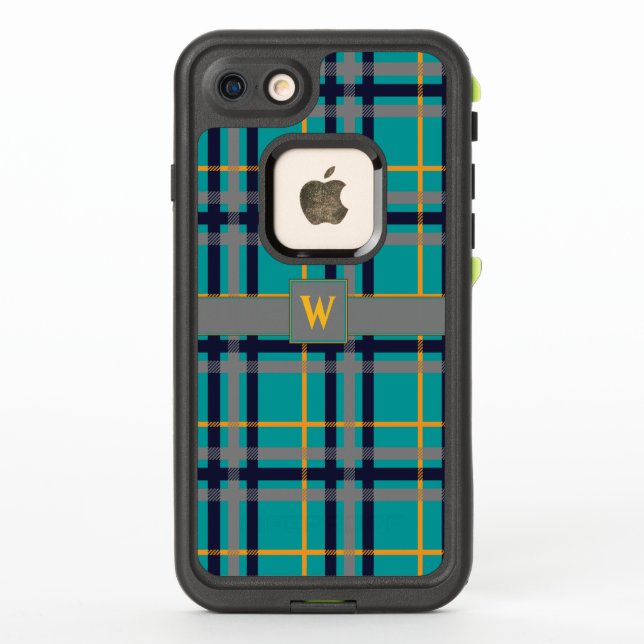 Blue and Orange Plaid Lifeproof Case (Back)