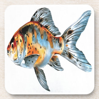 Blue and Orange Shubunkin Goldfish Coaster