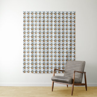 Blue and Orange Shubunkin Goldfish Tapestry