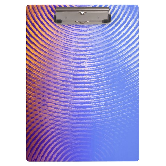 Blue and orange sound waves pattern clipboard (Front)