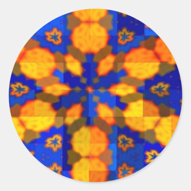 Blue and Orange Star Sticker (Front)