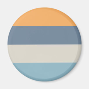Blue and Orange Striped Magnet