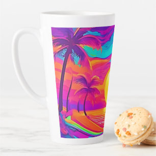 Blue and Orange Sunset Latte Mug
