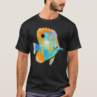 Blue and Orange Tropical Fish T-Shirt