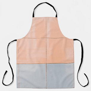 Blue and orange wall apron