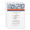 Blue and Orange Wedding Invitation