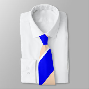 Blue and Peach Broad Regimental Stripe Tie