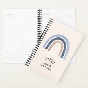 Blue and Peach Rainbow Boho Design Planner