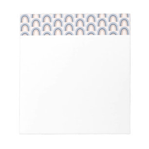 Blue and Peach Rainbow Boho Pattern Notepad