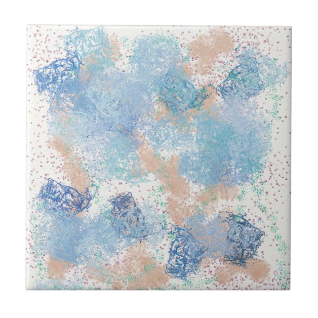 Blue and Peach Tile (Front)