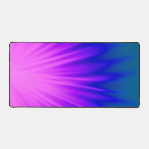 Blue and Pink Abstract Desk Mat