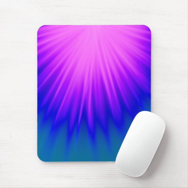 Blue and Pink Abstract Mouse Mat (With Mouse)