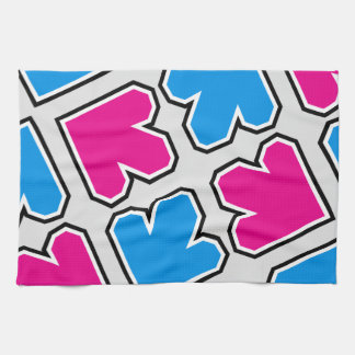 Blue and Pink Arrows Pattern Tea Towel