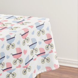 Blue and PInk Baby Buggies Tablecloth Baby Shower