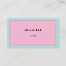 Blue and Pink Business Card