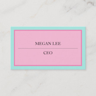 Blue and Pink Business Card
