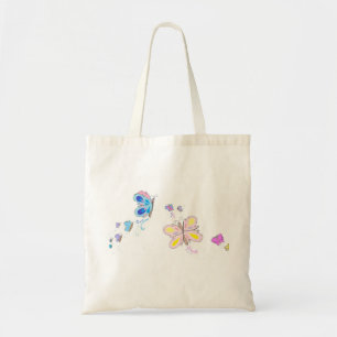 Blue and Pink Butterflies Tote Bag
