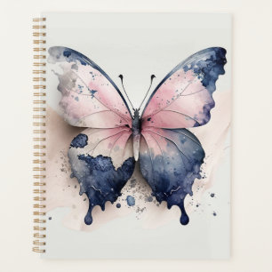 Blue and Pink Butterfly Planner