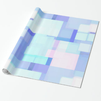 Blue and Pink Colour Blocks Wrapping Paper