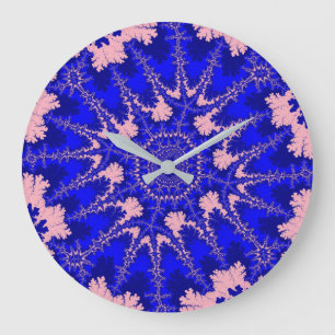 Blue and Pink Core Large Clock