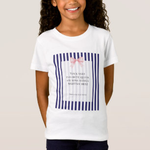 Blue and Pink Custom Quote Kids T-Shirt