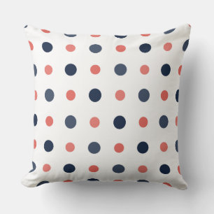 blue and pink dots cushion