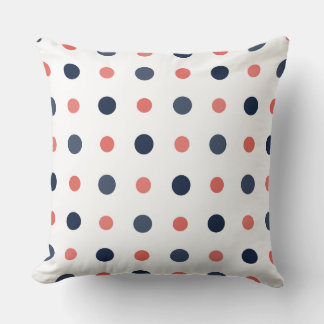blue and pink dots cushion