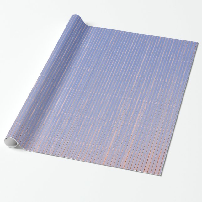 BLUE AND PINK FADED STRIPES GIFT WRAPPING PAPER (Unrolled)