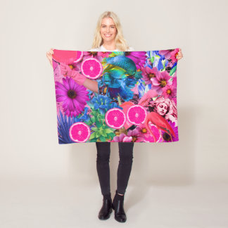 Blue and Pink.  Fleece Blanket