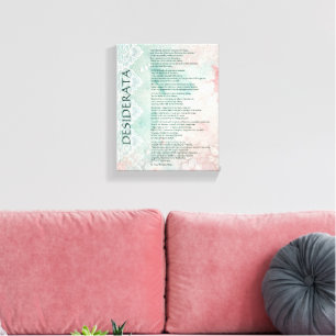 Blue and Pink Floral and Lace Canvas Print