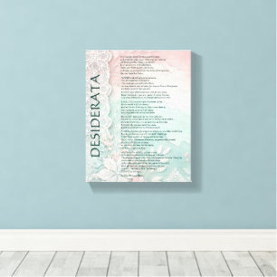 Blue and Pink Floral and Lace Canvas Print